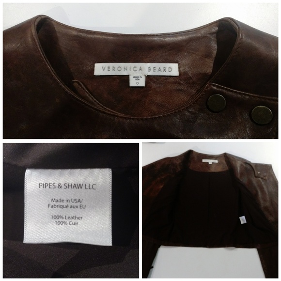 $1,495+ Veronica Beard LEATHER Fringe Jacket - Picture 6 of 7